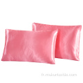 Taies d&#39;oreiller standard en satin de soie / avec fermeture d&#39;enveloppe